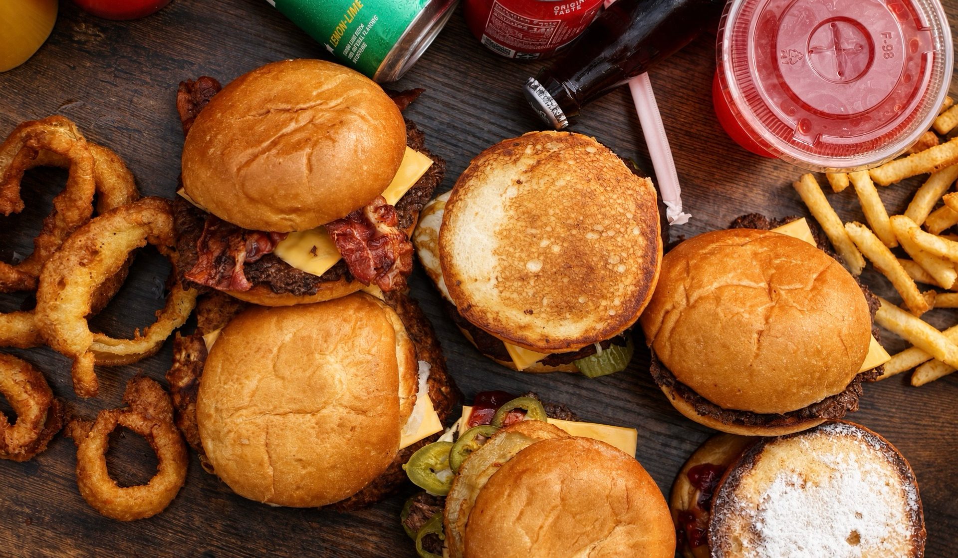 Burgers and fries